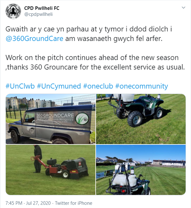 CPD Pwllheli FC Tweet