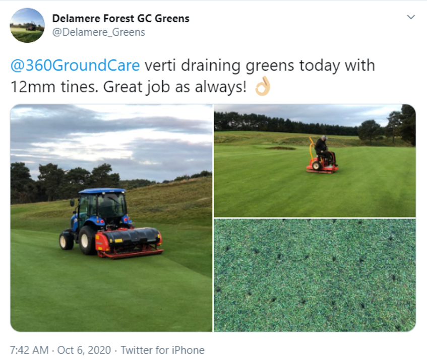 Delamere Forest GC Greens Tweet
