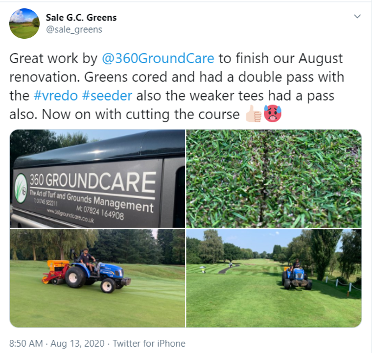 Sale GC Greens Tweet