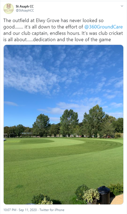 St Asaph CC Tweet