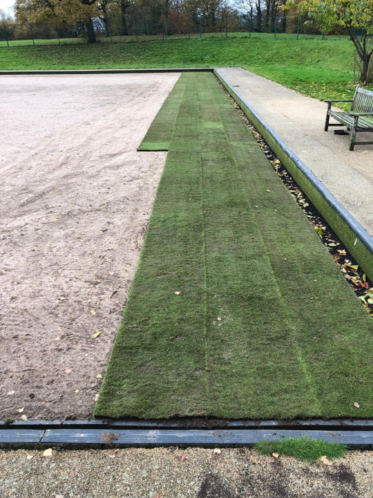 Heaton Park Bowling Club Flat Green to Crown Green conversion